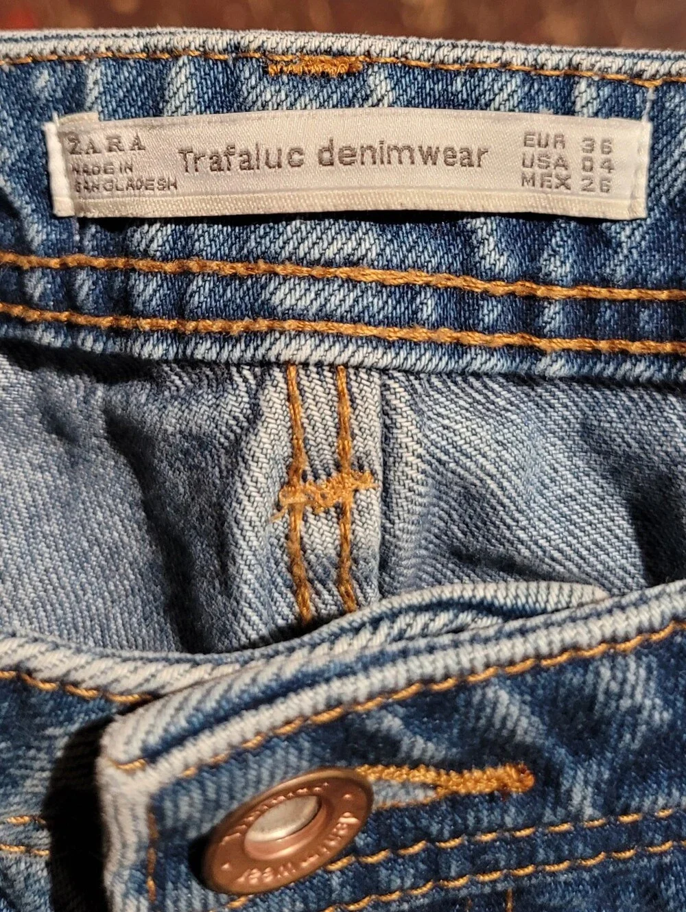 Zara x Ricardo Cavolo Handpainted Artistic Mom Jeans Size US 4 Measures 28x27